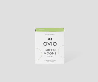 Zielone soczewki kontaktowe kolorowe zerówki miesięczne green moons no. 1 Ovio - 1