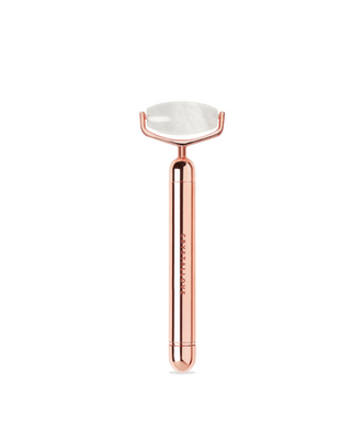 Roller pulsacyjny z kryształu górskiego do masażu twarzy Rose Gold Crystallove - 2