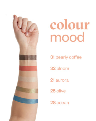 Satynowy cień do powiek Colour mood w odcieniu chłodnego brązu 31 Pearly Coffee Paese