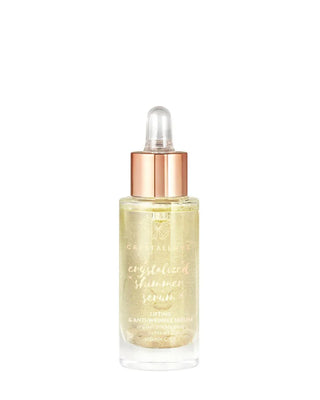 Serum do twarzy z kryształem górskim i opuncją figową - Clear quartz shimmer serum Crystallove - 3