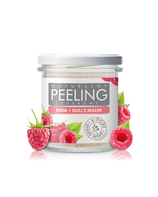 Naturalny malinowy peeling cukrowy z masłem shea dla pozbawionej blasku skóry E-Fiore - 1