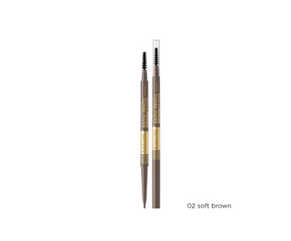 Ultraprecyzyjna modelująca kredka do brwi nr 02 soft brown Micro Precise Brow Pencil Eveline - 1