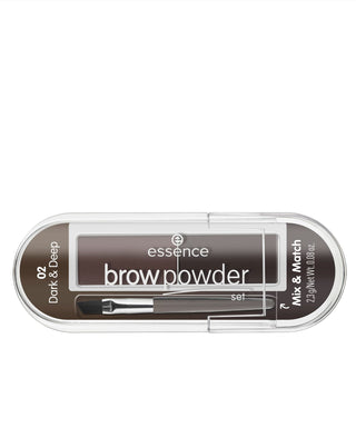 Zestaw Pędzelek oraz Puder do brwi 02 brow powder set Essence - 1